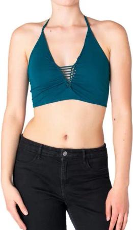 PANASIAM Crop-Top Damen Bademode Triangel Bikini Top mit Bindebändern Sexy Swimming Suit