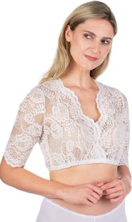 Alpenfee Tracht Dirndlbluse Dirndlbluse - NALIA HA - creme, weiß