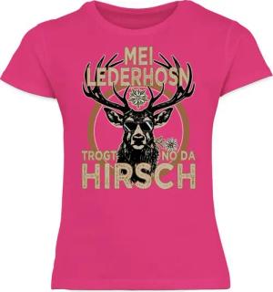 Shirtracer T-Shirt Trachten Outfit Lederhose Spruch Trägt der Hirsch Mode für Oktoberfest Kinder Outfit