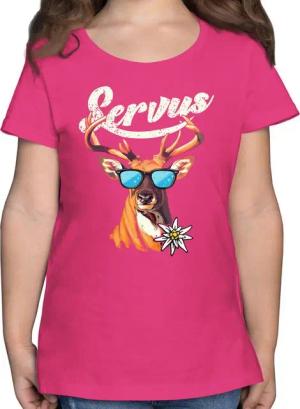 Shirtracer T-Shirt Servus Hirsch Mode für Oktoberfest Kinder Outfit