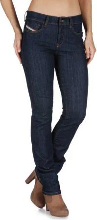 Diesel Straight-Jeans Diesel Straitzee 0881K Damen Jeans Hose Regular Slim Straight