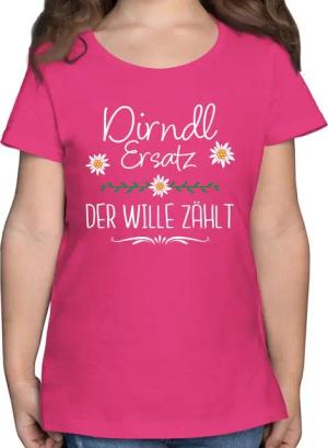 Shirtracer T-Shirt Ersatz Dirndl der Wille zählt Mode für Oktoberfest Kinder Outfit