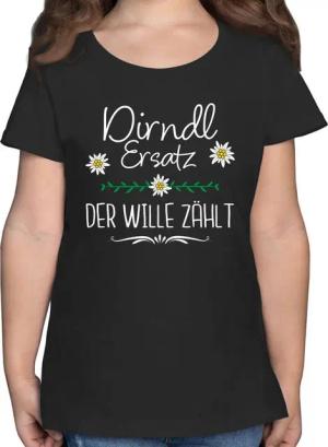 Shirtracer T-Shirt Ersatz Dirndl der Wille zählt Mode für Oktoberfest Kinder Outfit