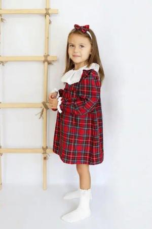 Parla Kids Kleid & Haarband Kleid College - langärmliges Kleid im Schottenmuster (2-tlg., Kleid und Haarband)