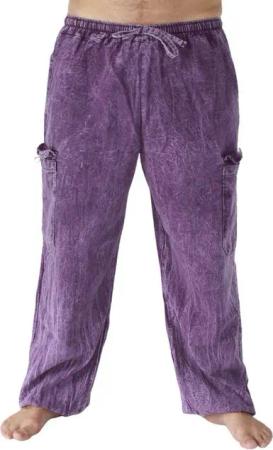 PANASIAM Wellnesshose weit geschnittene Cargohose aus 100% Baumwolle Baggy Hose Outdoorhose lässige Jogginghose lockere Relaxhose Freizeithose lange Loungehose