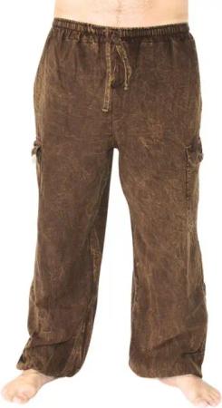 PANASIAM Wellnesshose weit geschnittene Cargohose aus 100% Baumwolle Baggy Hose Outdoorhose lässige Jogginghose lockere Relaxhose Freizeithose lange Loungehose