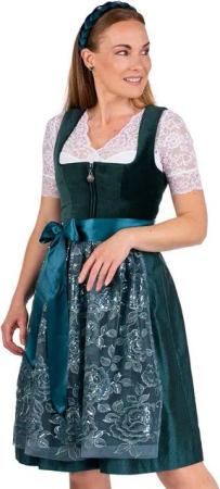 MarJo Dirndl Samt Dirndl 2tlg. - VEITSBRONN - petrol