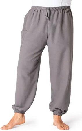 PANASIAM Wellnesshose Loungehose einfarbig aus 100% Baumwolle bequeme Muckhose Relaxhose Unisex für Damen & Herren lässige Haremshose schlichte Freizeithose