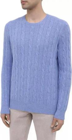 Polo Ralph Lauren Strickpullover Kaschmir Strick Pullover Kaschmirpullover Strick-Pulli mit Zopfmuster Reiner Kaschmir, Gerader Schnitt - Zopfmuster - Rundhalsausschnitt