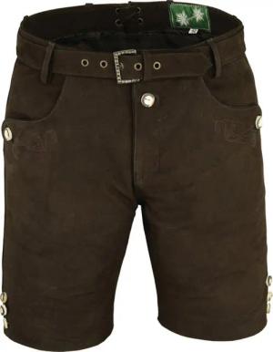 Fuente Leather Wears Lederhose Herren Trachten Lederhose Nubuk kurz mit Gürtel in 5 Farben