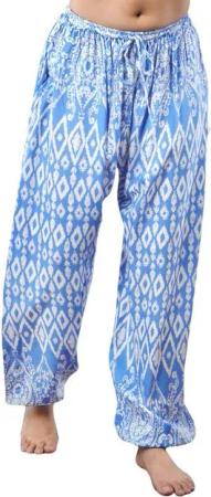 PANASIAM Relaxhose Loosefit Muckhose aus 100% Viskose Haremshose Jogger im Lao Tribe Stil weite Sommerhose Unisex Aladinhose Schlupfhose Strandhose mit Taschen
