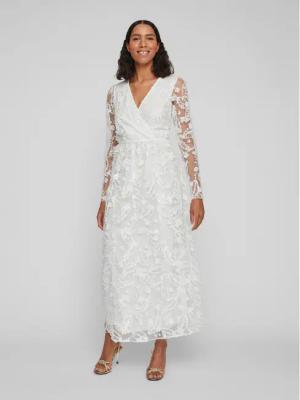 Vila Abendkleid Wedy 14083840 Weiß Regular Fit