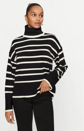 Vero Moda Rollkragenpullover 10291725 Schwarz Loose Fit