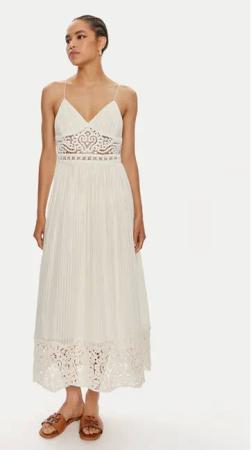 TWINSET Sommerkleid 241TT3171 Écru Loose Fit