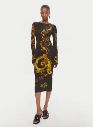 Versace Jeans Couture Kleid für den Alltag 76HAO9P8 Schwarz Slim Fit