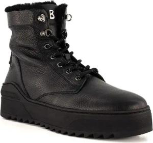 BOGNER Herren Boots schwarz Glattleder