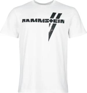 Rammstein T-Shirt - Schwarzer Balken - S bis 5XL - für Männer - Größe S - weiß  - Lizenziertes Merchandise!