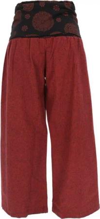 Guru-Shop Relaxhose Weite Marlenehose, Wellnesshose, Yogahose, Boho.. alternative Bekleidung