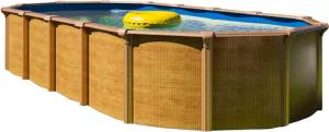KWAD Ovalpool "Green line Evolution", (Komplett-Set, 10 tlg.), 6,1x3,7x1,32 wood Folie in blau, sand oder grau erhältlich