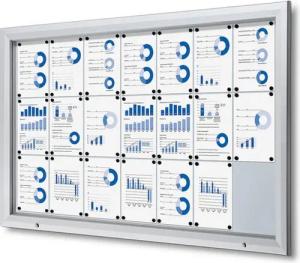 Showdown Displays Hängevitrine Showdown Displays Schaukasten Premium für Außen - 21x DIN A4 (1-St)