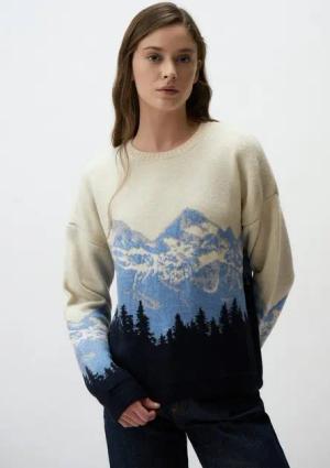 Jimmy Key Strickpullover Langärmlig Gemustert Pullover Pulli