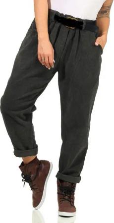 Mississhop Haremshose Damenhose mit Gürtel – Lässiger Schnitt Bund ohne Reisverschluss