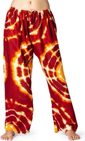 PANASIAM Relaxhose Tie-Dye Relaxhose aus 100% Viskose Boho Haremshose für Urlaub Freizeit Unisex Muckhose Wellnesshose Spa Hose für Yoga Sommerhose Schlupfhose