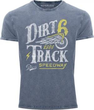 Neverless Print-Shirt Cooles Angesagtes Herren T-Shirt Vintage Shirt Dirt Track Racing mit Print