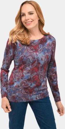 GOLDNER Longsweatshirt Sportlich-femininer Druckpullover
