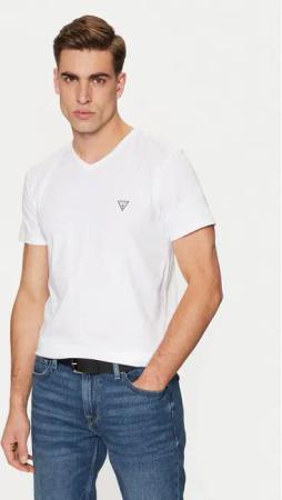 Guess T-Shirt Caleb U97M01 KCD31 Weiß Slim Fit