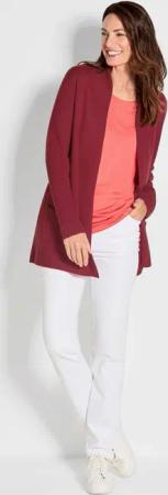 Strickjacke aus Merinowolle - rot - Gr. 24 von Goldner Fashion
