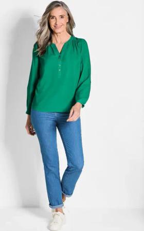 Bluse - dunkelgrün - Gr. 54 von Goldner Fashion