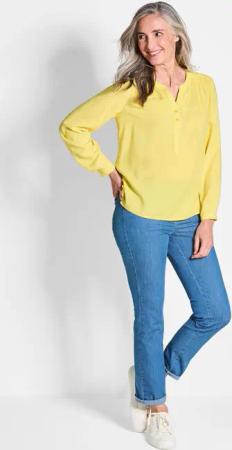 Bluse - gelb - Gr. 54 von Goldner Fashion