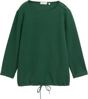 TOM TAILOR Damen Langarmshirt mit Knopf-Details, grün, Uni, Gr. S