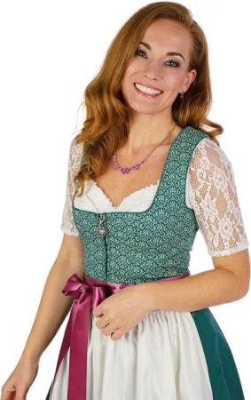 MarJo Dirndl Midi Dirndl 2tlg. - JILL - flaschengrün/creme