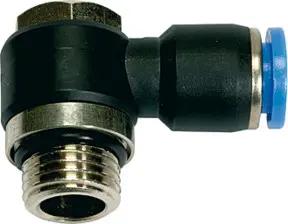 Riegler L-Steckverschraubung »Blaue Serie« drehbar, G3/8 a., max.15 Ø10mm