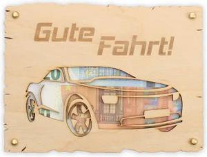 Kreative Feder Glückwunschkarte „Gute Fahrt“ Glückwunsch-Karte zum Führerschein & für jede Spritztour, Geschenk-Karte für Geldgeschenke, Größe ca.: 14,6 x 19,7cm