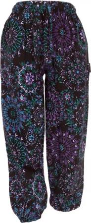 Guru-Shop Relaxhose Warme Wohlfühlhose, weite Pluderhose mit.. Boho, alternative Bekleidung