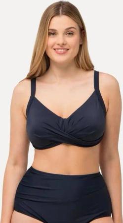 Ulla Popken Bustier-Bikini Bikini-Top Drapierung Softcups Träger verstellbar