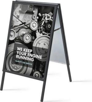Showdown Displays Einzelrahmen Kundenstopper Standard - 70x100cm - Gehrungsecken - schwarz, (1 St)