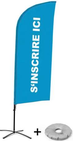 Showdown Displays Standregal Showdown DisplaysBeachflagset - Hier Anmelden - Französisch - Blau, 1-tlg.