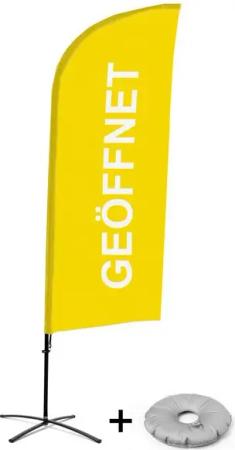 Showdown Displays Standregal Showdown Displays Beachflagset - Geöffnet - Deutsch - Gelb - Alu, 1-tlg.
