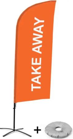 Showdown Displays Standregal Showdown Displays Beachflagset - Take Away - Orange - Kreuzständer, 1-tlg.