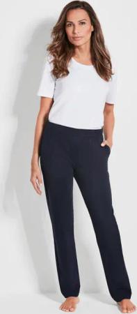 Bequeme Freizeithose mit Schlupfbund und Taschen - dunkelblau - Gr. 50 von Goldner Fashion