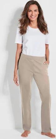 Bequeme Freizeithose mit Schlupfbund und Taschen - stein - Gr. 275 von Goldner Fashion