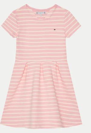 Tommy Hilfiger Kleid für den Alltag KG0KG08339 S Rosa Slim Fit