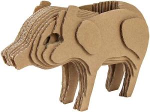 Kingpower Dekofigur Dekoschwein Glücksbringer Glücksschwein Pappe Dekofigur Schwein