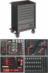 VIGOR Werkstattwagen mit Satz ''Black Edition II'' V2712N Gesamtlänge: 677 mm Anzahl Werkzeuge: 228