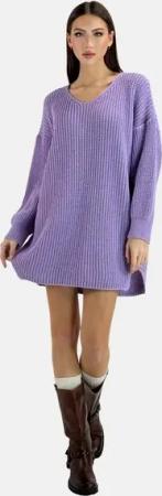 Elara Strickpullover Elara Damen Strickpullover Runderkragen (1-tlg)