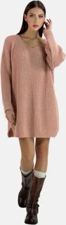 Elara Strickpullover Elara Damen Strickpullover Runderkragen (1-tlg)